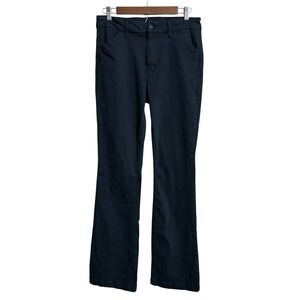 American Eagle high rise kick boot chino pants womens 8L long navy boho festival